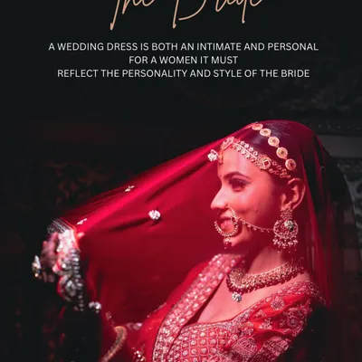 For me, a bridal portrait is about capturing a feeling. Here, the focus is on the bride's quiet confidence, with the rich red of her wedding lehenga and the intricate matha patti and nath creating a truly royal look.