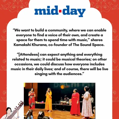 We were thrilled to be featured in Mid-Day. The article captures our mission to build a community where everyone can find their voice and spend time with music.