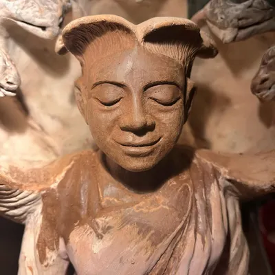 A detail from one of my recent sculptures, showing the serene expression of the face. I share my experience with sculpting faces in our Face Anatomy workshops, which are open to both beginners and intermediate students.
