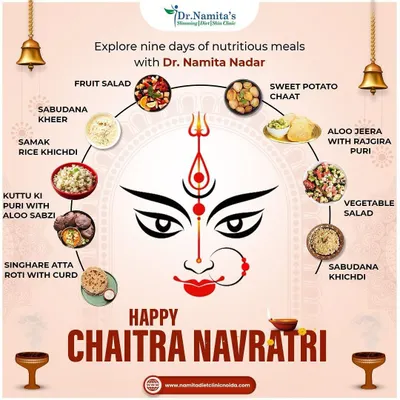 Happy Chaitra Navratri. To celebrate, I've created a guide to nine days of nutritious meals, from fruit salad and sweet potato chaat to samak rice khichdi. You can explore these healthy options to stay nourished during your fast.