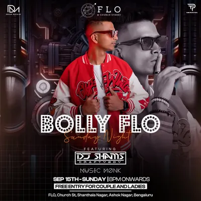My debut at the iconic Flo Church Street. This poster announced a milestone gig, bringing my Bolly Flo night to one of Bengaluru's best spots.