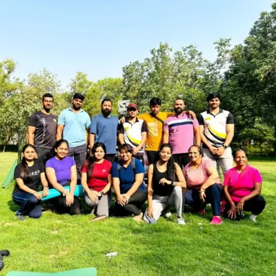 Our happy yoga family after a refreshing morning session in the park. The positive energy and smiles say it all.