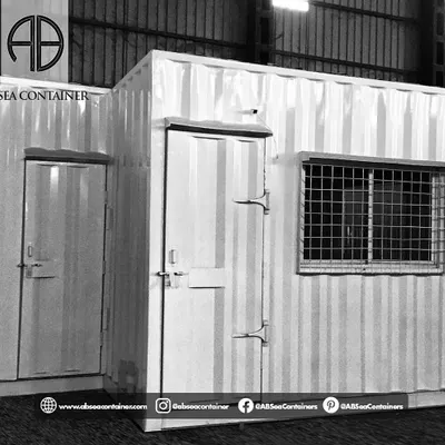 We build reliable and fully equipped security cabins to provide a secure and comfortable post for caretakers and security personnel. This unit includes a separate small room and a window with a grille.