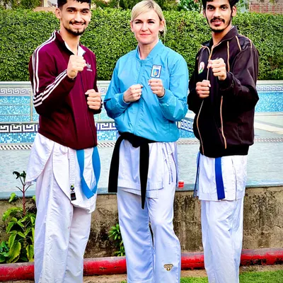 A great learning experience with the legendary Sensei Anita Serogina at a Kumite Seminar. I believe in continuous growth, and learning from the world's best helps me bring advanced techniques to my own students.