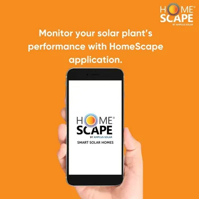 The HomeScape application provides homeowners with complete control over their solar energy system. This image introduces the app as the central hub for monitoring your solar plant's performance and managing your clean energy journey.
