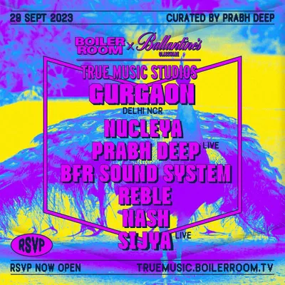 The official flyer for my Boiler Room debut in Delhi, curated by my friend Prabh Deep. A huge moment for me to be part of such a legendary lineup.