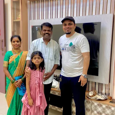 Sharing a proud moment with the Bhosle family in their newly designed 1BHK home in Badlapur East. It was a pleasure to be part of their Vastu Shanti and Griha Pravesh puja.