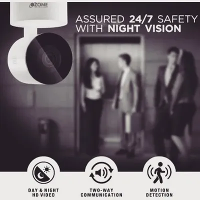 Ensure 24/7 safety with our indoor camera's advanced night vision capabilities. This feature, combined with motion detection and two-way communication, provides reliable surveillance for any indoor space, day or night.
