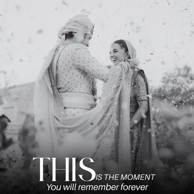 You may not remember every song or every toast, but this is the moment you will remember forever. The varmala, the shower of petals, the look of pure joy. We craft these core memories.