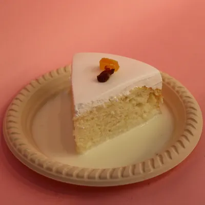 A perfect slice of my bestselling Milk Pastry. This eggless vanilla sponge cake is soaked in a sweet milk syrup, creating a soft, melt-in-your-mouth texture that is incredibly light and delicious.