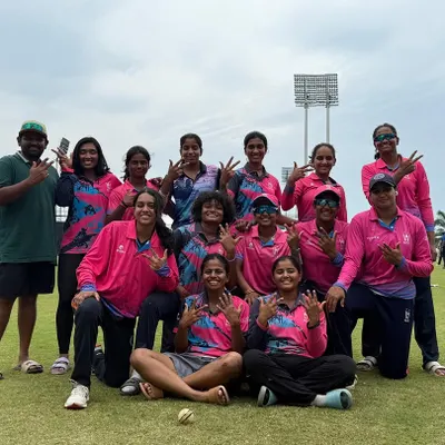 Victory in Pondicherry! The NICE Devils pose after a dominant 4-1 series win against the Pondicherry senior and U-23 teams. These tours are about winning and making memories.