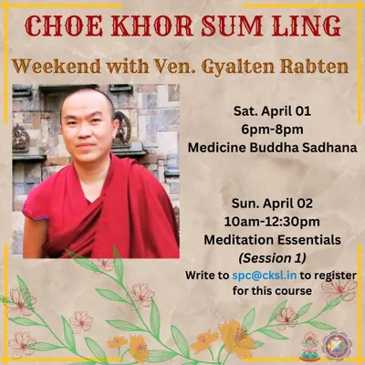 Join us for a Medicine Buddha Sadhana led by Venerable Gyalten Rabten. This healing practice is powerful for overcoming physical and mental obstacles and bringing success.