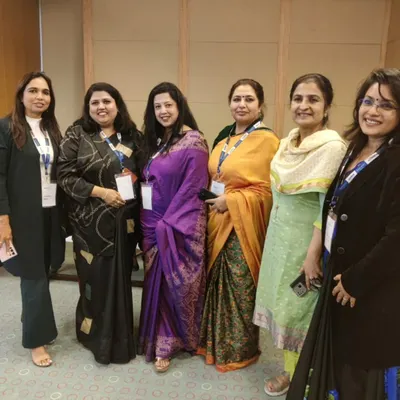 Connecting with fellow experts and dietitians at a conference in Gurugram. It's always inspiring to exchange knowledge and discuss the latest in nutritional science.