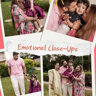 A collage of emotional close-ups and family moments, highlighting the warm, candid interactions I love to capture.