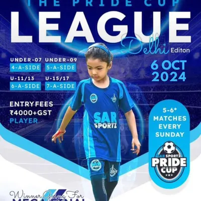 The Pride Cup League is coming to Delhi! This poster has all the details for our biggest youth football league, with multiple age groups and matches every Sunday.