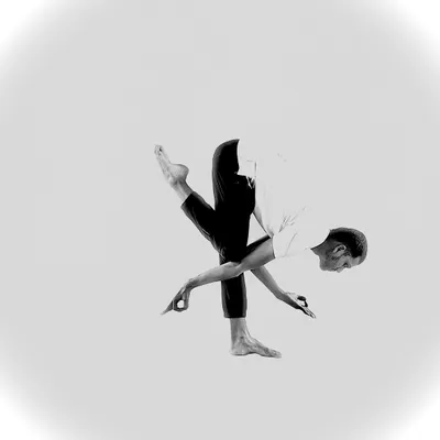 Exploring a new variation. This abstract shape is a creative expression of balance and form. Photography can capture the artistic side of the yoga practice.