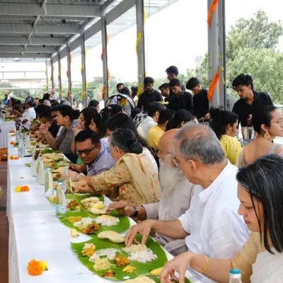 Catering a full Onam Sadhya for a large crowd is one of my favorite things to do. Seeing everyone enjoying the feast together, served community style, is what my cooking is all about.