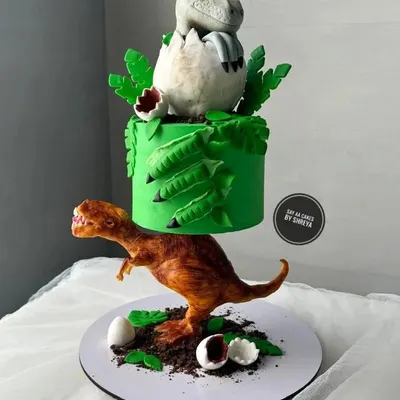 This anti-gravity dinosaur cake is a perfect example of how I love to tackle a creative challenge. The entire structure, from the T-Rex holding up the top tier to the hatching baby dino, is completely edible and designed to be a showstopper.
