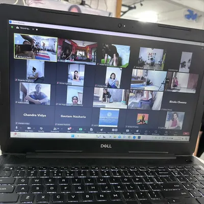 A teacher is like a parent who always thinks of the student's growth. A screenshot from our 2-day back-bending intensive workshop, held both online and offline.