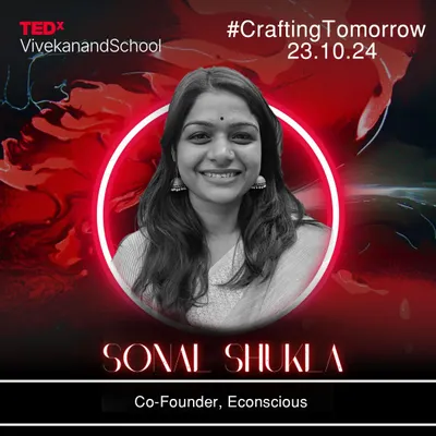 Our co-founder, Sonal Shukla, was honored to be invited as a speaker at TEDxVivekanandSchool. It was a wonderful platform to share our passion for sustainability and women empowerment.