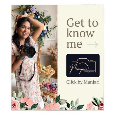 This is me, Manjari, in my element at the studio. I am the person behind the lens, dedicated to capturing the story of your growing family with passion and care.