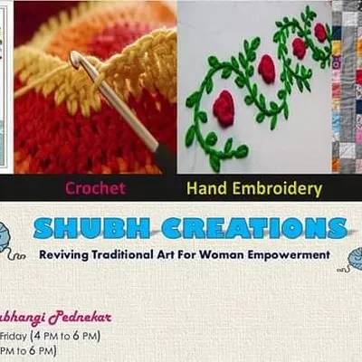I teach a variety of traditional arts to help empower women through creativity. You can join my beginner-friendly classes for Cross Stitch, Crochet, Hand Embroidery, and Patch Work.