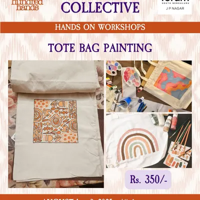 Design and paint your own tote bag in this fun, hands-on session. We provide the bag, paints, and guidance, so you can create a unique, wearable piece of art. It's a practical way to express your creativity.