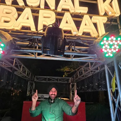 Rocking the baraat in Jaipur from atop my custom DJ truck. This setup allows me to lead the procession with non-stop music and energy.