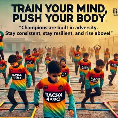 Train your mind, push your body. Our young athletes in their Rack4Pro uniforms are fully engaged in an agility ladder drill, building the core fitness that fuels their performance on the court.