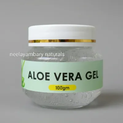 This is my pure Aloe Vera Gel. It's a wonderful natural moisturizer for your skin, helps soothe sunburns, and can even reduce acne. For hair, it controls dandruff and promotes growth.