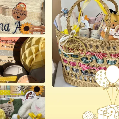 I was so thrilled to curate this sunflower-themed hamper for Athiya Shetty and KL Rahul's baby shower. It was filled with sunshine and love, and it was an honor to be part of their special celebration.