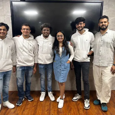 The whole crew after our energetic show at RVITM. We love coordinating our outfits and bringing a unified, professional look to the stage.