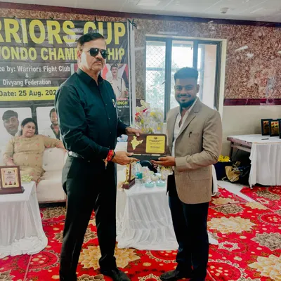 With IPS Officer Jitender Mani. Collaborating with law enforcement helps me ensure my training is relevant and effective for real-world safety.