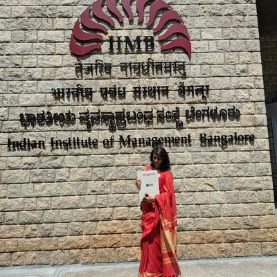 Standing proud at the Indian Institute of Management Bangalore after completing the Goldman Sachs 10,000 Women program. This institution has been instrumental in shaping KuKClean's journey.