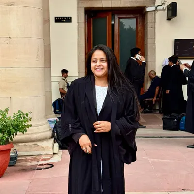 A moment of satisfaction outside the Chief Justice's Court at the Supreme Court of India. This is the place where we place our hope that justice will be served.