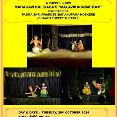 This is the official announcement for our performance of "Malavikaagnimitram" at the Indian Institute of Science, Bengaluru. It is always an honor to bring the work of Mahakavi Kalidasa to such esteemed venues.