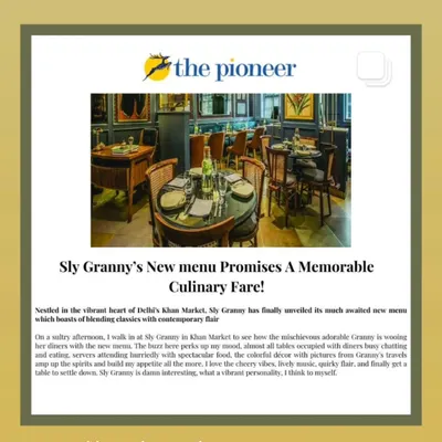 I'm honored to be featured in The Pioneer for my new menu, which promises a memorable culinary fare.