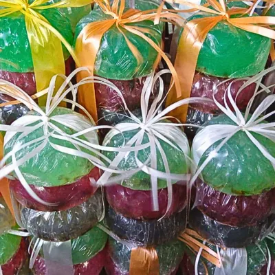 Each bar of soap is a little piece of art, wrapped and ready to bring some joy to your bath routine. These stacks show the vibrant colors and gift-ready packaging of my handcrafted glycerin soaps.