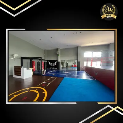 A look inside the Fly Zone fitness center at our club. This space is equipped for specialized action training, including a boxing ring and padded flooring for martial arts and gymnastics.