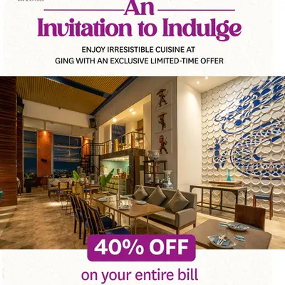 An invitation to indulge your senses. This offer gives you a chance to enjoy our irresistible oriental cuisine with an exclusive limited-time discount on your entire bill from Monday to Thursday.