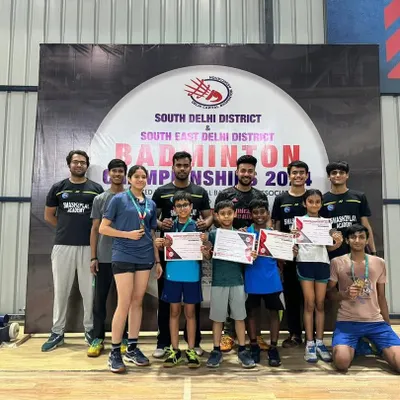 I am incredibly proud of my Smash2Play Badminton Academy students and coaches. Here they are posing with their medals and certificates after a successful run at the Delhi District Badminton Championship.
