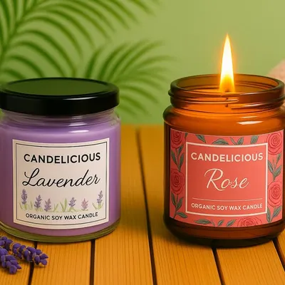 A perfect pair for any mood. Start your day with the uplifting scent of a Rose candle or wind down in the evening with the soothing aroma of Lavender.