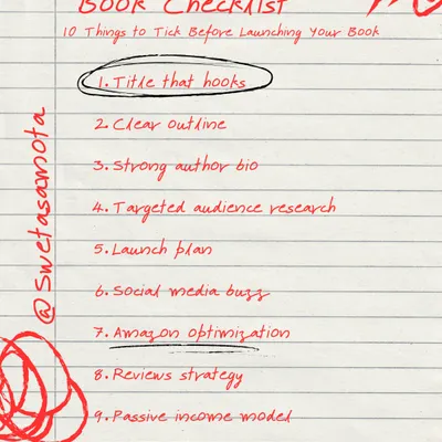 A bestselling book doesn't happen by accident; it happens by design. This is the exact 10-point checklist I use with my authors, covering everything from a title that hooks to a solid launch plan and Amazon optimization.