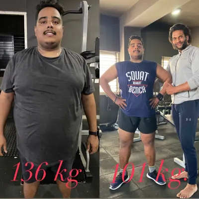 An incredible 35 kg lost in 8 months. This client went from 136 kg to 101 kg, gaining quality muscle and flexibility to reclaim his health. We still have more to go for the next phase of his transformation.