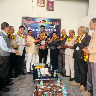 A group photo from a Ghaziabad Magic Club event held at my shop. These gatherings are all about building connections and fostering a supportive network for local magicians.