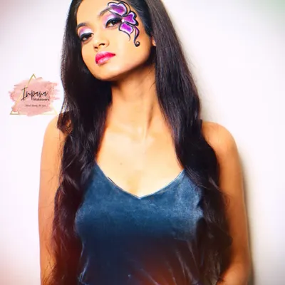 This fantasy makeup look, featuring a delicate, hand-painted butterfly, was inspired by a masterclass I attended. It showcases how makeup can be used for creative and artistic expression.