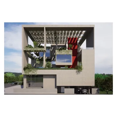 'Bounding Box' is a design iteration for a single-family residence atop a retail space. This mixed-use strategy monetizes the site's commercial potential while elevating the living spaces for better views, light, and ventilation.