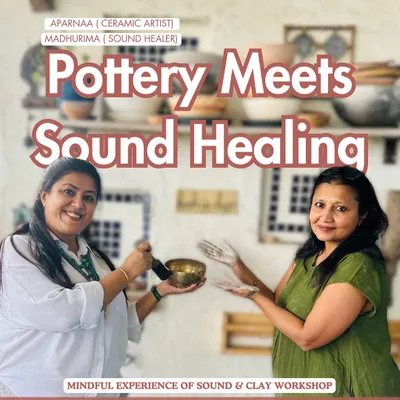 I'm so excited to offer this unique collaboration: Pottery Meets Sound Healing. It's a mindful experience designed to help you unwind, relax, and get creative in a truly holistic way.
