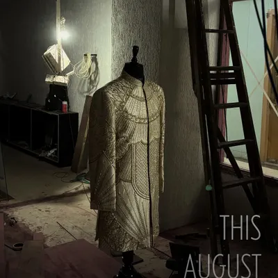 A teaser from before we opened. This intricately embroidered sherwani, seen here amidst the construction, was a sign of the timeless style we were about to bring to our new space.