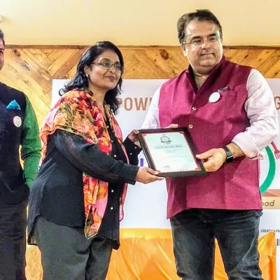 A proud moment for me, receiving an award for my work in promoting plant-based food. This recognition inspires me to continue my mission of making compassionate eating delicious and accessible.